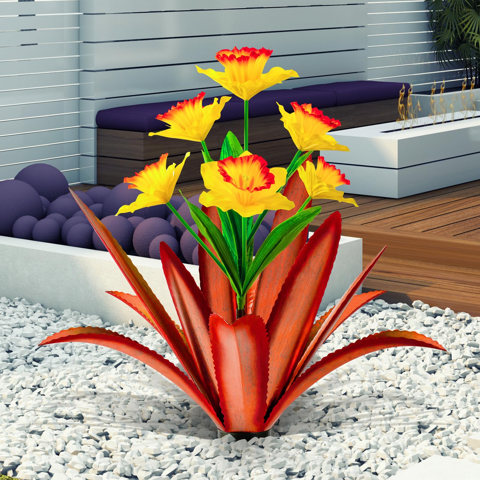 Amazon.com: TOMBABY Huge Metal Agave Plants Outdoor Decoration